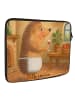 Mr. & Mrs. Panda Laptop Sleeve Igel Wein Design ohne Spruch in Weiß