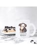 Mr. & Mrs. Panda Teetasse Glas Hund Entspannen mit Spruch in Transparent