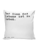 Mr. & Mrs. Panda Kissen Der Sinn des Lebens... mit Spruch in Weiß