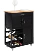 SoBuy Servierwagen in Schwarz - (B)67 x (H)87 x (T)38cm