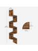 VASAGLE 2er-Set: Eckregal in vintage - (B)20 x (H)126 x (T)20 cm