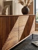 KADIMA DESIGN Sideboard aus Sheesham Holz und Metall, 148x72x40 cm, mit 3 Türen