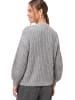 Zero  Grobstrickjacke offener Style in Grey Melange