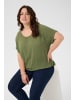 KAFFE curve Kurzarm-Bluse KCami Loose fit in Ivy Green