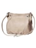 Florence Florence Schultertasche, Henkeltasche Leder helltaupe, braun ca. 42cm