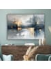 MuchoWow Leinwand bilder Abstrakte Kunst gold grau (BxH)
