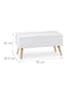 relaxdays Sitzbank in Weiß - (B)80 x (H)40 x (T)39,5 cm
