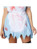 tectake Teilweise ausgefranstes Kurzkleid, weiß/blau