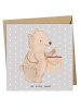 Mr. & Mrs. Panda Grußkarte Bär Makramee ohne Spruch in Grau Pastell