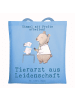 Mr. & Mrs. Panda Jutebeutel Tierarzt Leidenschaft mit Spruch in Sky Blue