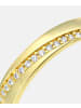 Diamant L'éternel Ehering aus 375 Gelbgold mit Zirkonia