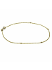 Schmuckador Fusskettchen - Panzerkette - 25cm - 333 Gelbgold mit Kugeln in gold