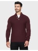 Threadbare Stehkragenpullover Kelley in Burgundy-Aubergine