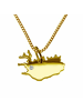 Schmuckador 50cm Kette + Island mit Brillant 585 Gold in gold