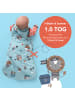 Schlummersack Babyschlafsack, 1.0 TOG in Hellblau-Rot