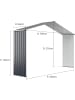 COSTWAY Gerätehaus Metall 10,85㎡ Türgröße: 138x162cm in Grau