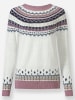 WITT WEIDEN Jacquard-Pullover in ecru-mauve-gemustert