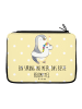 Mr. & Mrs. Panda Federmappe Sommermeerheilkraft Motiv mit Spruch in Gelb Pastell