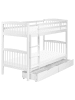 Beliani Kinderbett REVIN in Weiß - (W) 102 x (H) 150 x (L) 210 cm