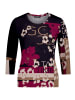 Betty Barclay Basic Shirt mit Rundhalsausschnitt in Black/Dark Red