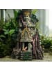 relaxdays Aquarium Deko "Tempel" in Grau - (B)15,5 x (H)26 x (T)13 cm