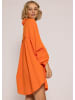 SASSYCLASSY Ultra Oversize Musselin-Blusenhemd lange Variante in Orange