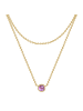 Glanzstücke München Kette mit Anhänger Sterling Silber gelbgold Amethyst in gelbgold