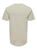 Only&Sons Langes Rundhals T-Shirt Kurzarm Shirt ONSMATT Stretch Basic in Beige-2