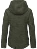 ragwear Kapuzenstrickjacke Lyshka Melange in Dark Olive