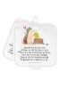 Mr. & Mrs. Panda 2er Set Topflappen  Igel Federschmuck mit Spruch in Weiß