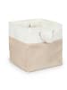 relaxdays 4 x Aufbewahrungskorb in Beige/ Weiß - (B)30 x (H)30 x (T)30 cm