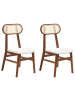Beliani 2er-Set Esszimmerstuhl FALLON in Braun/Beige