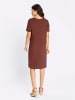 Sieh an! Jersey-Kleid in rotbraun