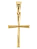 Adeliás Damen Anhänger – Kreuz Kreuzanhänger aus Edelstahl in gold