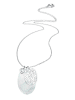 Elli Halskette 925 Sterling Silber Ornament, Perlmuttscheibe in Weiß