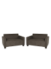 MCW Sofa-Garnitur 2x 2er Sofa Moncalieri, Braun
