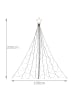 MARELIDA LED Lichterbaum mit Sternspitze funkelnde bernstein LED H: 3,2m