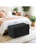 SONGMICS Sitzbank Minota in Schwarz - (B)76 x (H)38 x (T)38 cm