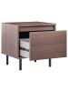 Beliani Nachttisch NIKEA in Braun/Schwarz - (W) 45 x (H) 45 x (L) 40 cm