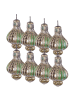 Beliani Weihnachtsbaumkugeln BRILLANT in Gold/Grün