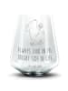 Mr. & Mrs. Panda Blümchentail Glas Hund Keks mit Spruch in Transparent
