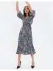 Threadbare Kleid THB Soda Wrap in Black Polka Dot