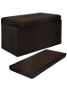 DuneDesign Sitzbank mit Trennwand 76x38x38 cm faltbar Braun braun