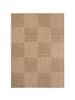 KADIMA DESIGN Flachgewebeteppich Jute-Optik Natur Bordüre Waschbar