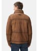 Camel Active Gefütterte Lederjacke mit zwei Innentaschen in Braun