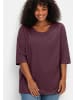 sheego 3/4-Arm-Shirt in burgund