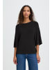 ICHI Kurzarm-Bluse IHCODY Loose fit in Black
