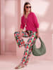 Heine Druckhose in pink-schwarz-bedruckt