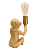 Mauro Ferretti Tischleuchte „Affe“ aus goldenem Kunstharz, 17 x 14,5 x 25 cm