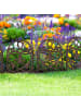 relaxdays 4 x Beetzaun in Dunkelbraun - (B)17,5 x (H)32,5 cm